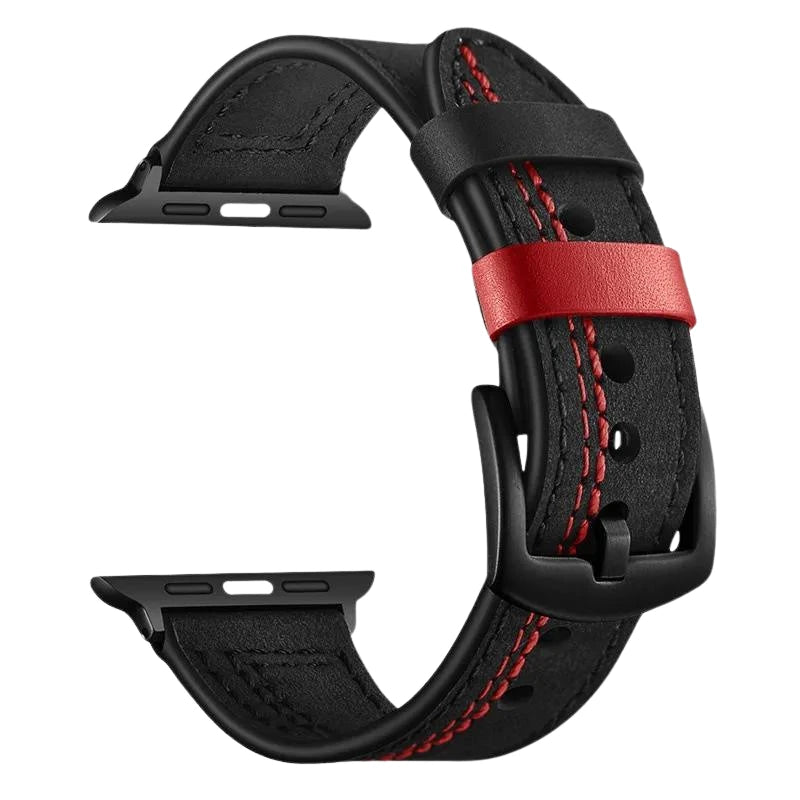 Biker Leather Band για όλα τα Apple Watch|E-Watch™ Strap|Φυσικό &amp; ανθεκτικό οργανικό δέρμα