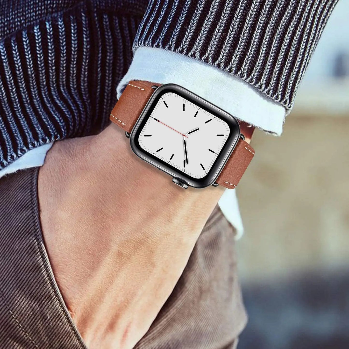 Vintage Leather Band for all Apple Watch|E-Watch™ Strap|Natural & resistant organic leather