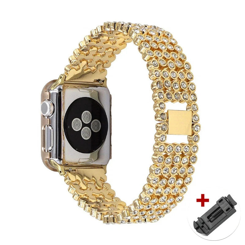 E-Watch™ Honeycomb Strap | Band compatible all Apple Watch | Stainless Steel | For Women