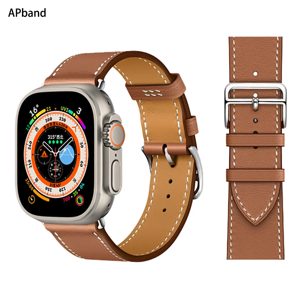 Vintage Leather Band for all Apple Watch|E-Watch™ Strap|Natural & resistant organic leather