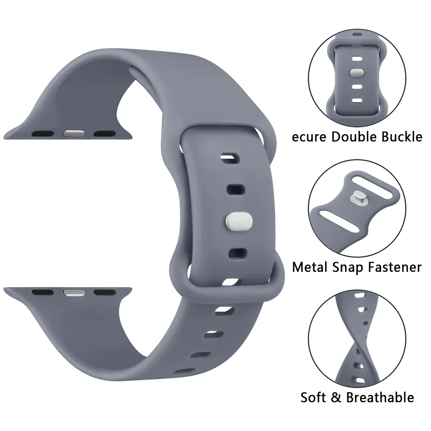 E-Watch™|Band for all Apple Watch|Sport Bracelet Strap|Ultra-resistant and breathable silicone