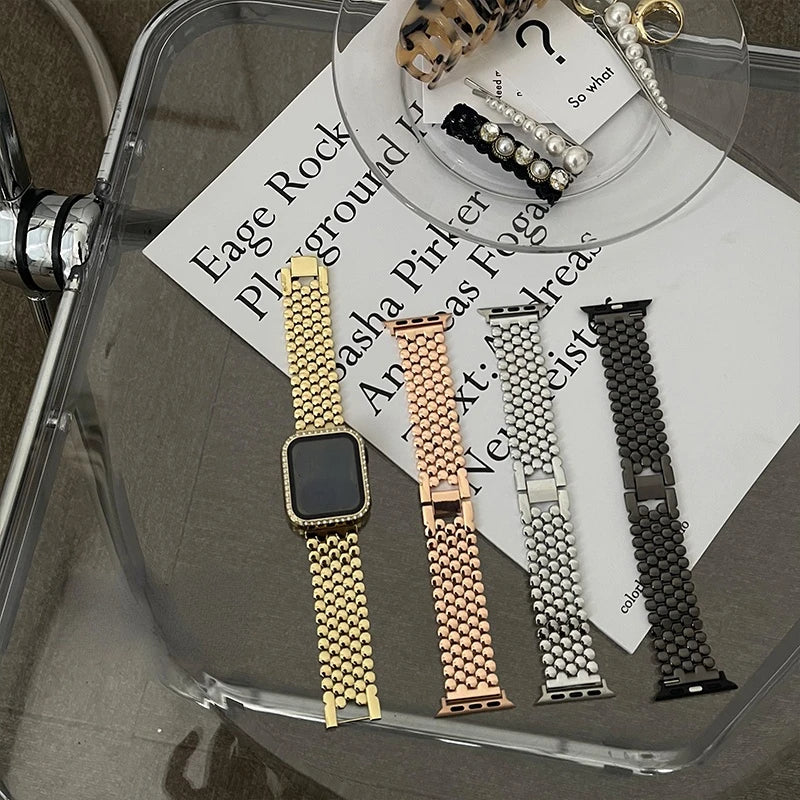 E-Watch™ Honeycomb Strap | Συμβατή ζώνη με όλα τα Apple Watch | Ανοξείδωτο ατσάλι | Για γυναίκες