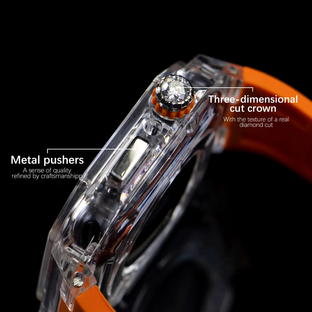 E-Watch™ The Captain®|Luxury Modification Kit για όλα τα Apple Watch|Σιλικόνη εξαιρετικά ανθεκτική και αναπνεύσιμη