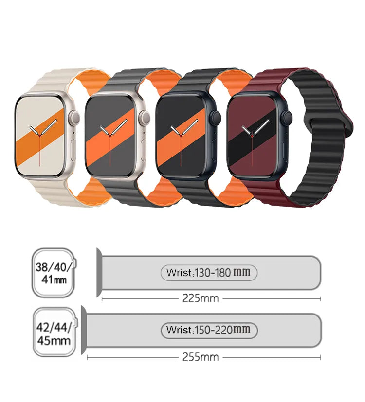 E-Watch™|Ζάντα για όλα τα Apple Watch|Μαγνητικό λουράκι βρόχου|Σιλικόνη εξαιρετικά ανθεκτική και αναπνεύσιμη