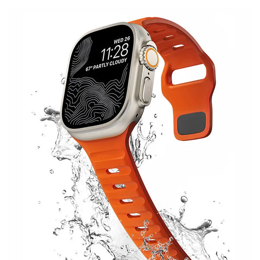 E-Watch™|Ζάντα για όλα τα Apple Watch|Nautique Strap|Σιλικόνη εξαιρετικά ανθεκτική και αναπνεύσιμη