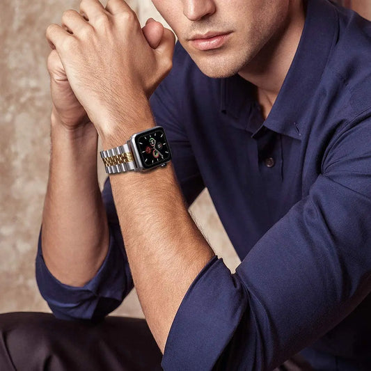 E-Watch™ Britain Luxury Bracelet Strap | Συμβατή ζώνη με όλα τα Apple Watch | Ανοξείδωτο ατσάλι | Για τους άνδρες