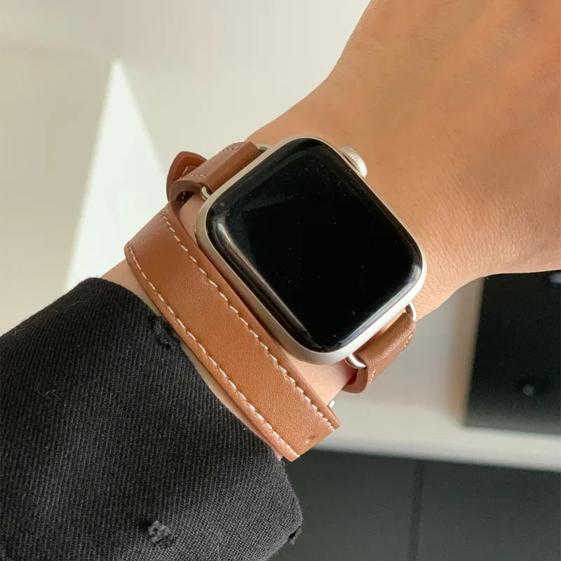 Lasso Leather Band για όλα τα Apple Watch|E-Watch™ Strap|Φυσικό &amp; ανθεκτικό οργανικό δέρμα