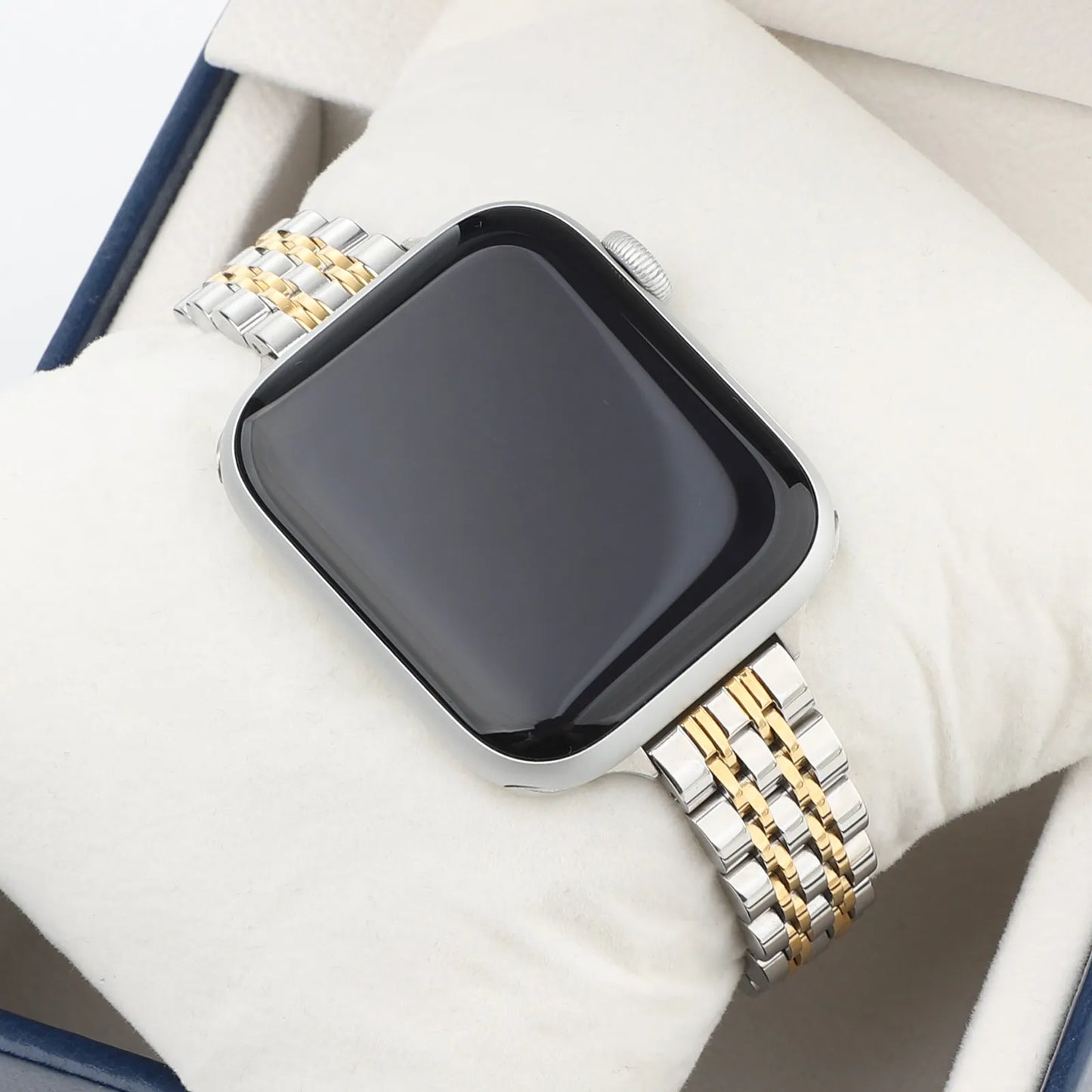 Κομψό λουράκι βραχιολιού E-Watch™ | Συμβατή ζώνη με όλα τα Apple Watch | Ανοξείδωτο ατσάλι