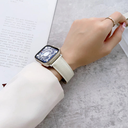 Κλασικό Δερμάτινο λουράκι|Ζάντα E-Watch™ για όλα τα Apple Watch | Φυσικό &amp; ανθεκτικό οργανικό δέρμα
