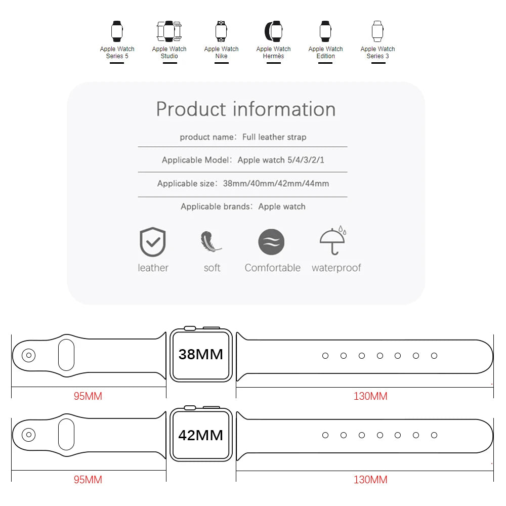 Business Real Leather Band για όλα τα Apple Watch|E-Watch™ Strap|Φυσικό &amp; ανθεκτικό οργανικό δέρμα