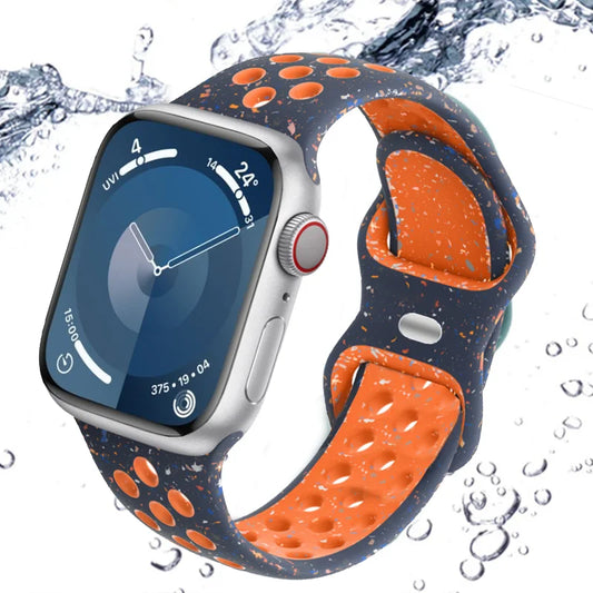E-Watch™|Ζάντα για όλα τα Apple Watch|Αυθεντικό λουρί σιλικόνης|Υπερανθεκτικό και αναπνεύσιμο σιλικόνη