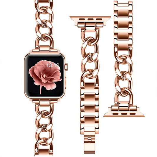 E-Watch™ Chain Bracelet Strap | Band compatible all Apple Watch | Stainless Steel | For Women