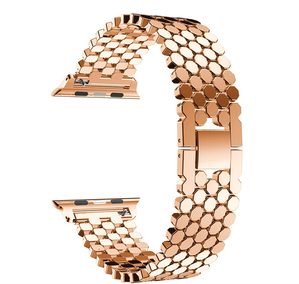 E-Watch™ Honeycomb Strap | Συμβατή ζώνη με όλα τα Apple Watch | Ανοξείδωτο ατσάλι | Για γυναίκες