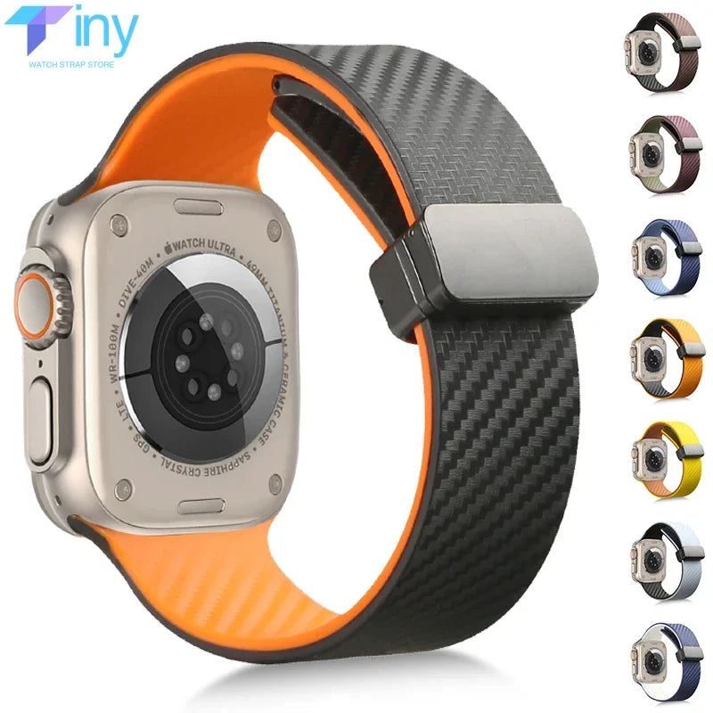 E-Watch™|Band for all Apple Watch|Carbon Fiber Strap|Ultra-resistant and breathable carbon