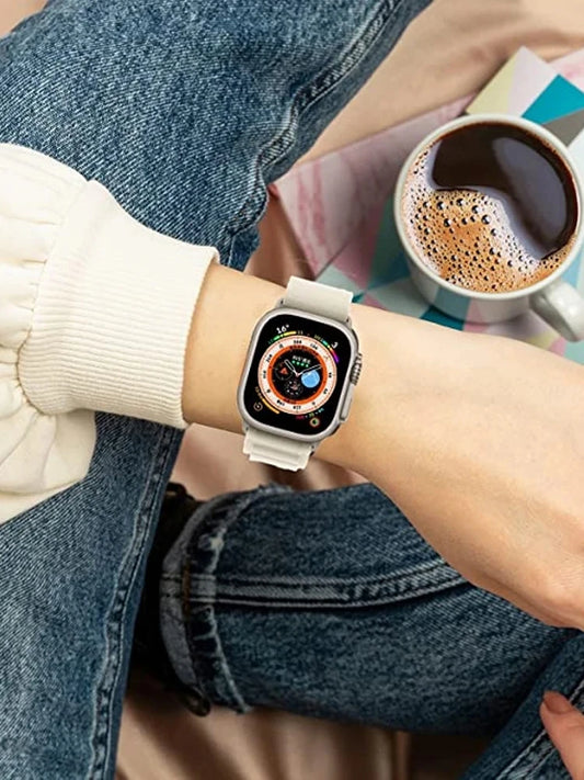E-Watch™ Βραχιόλι Alpine Loop | Ζώνη για όλα τα Apple Watch|Νάιλον λουράκι|Ελεκόμενο νήμα συνυφασμένο